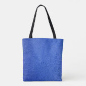 Tote Bag peau en cuir bleu texture (Dos)