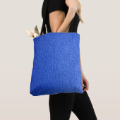 Tote Bag peau en cuir bleu texture (De près)