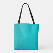 Tote Bag peau en cuir turquoise texture peau (Dos)