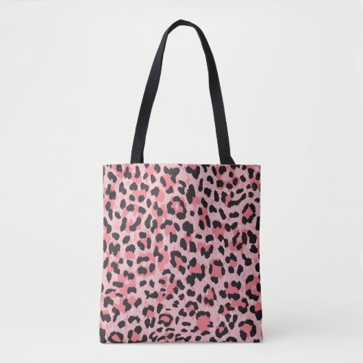 Tote Bag Peau léopard : texture vintage et transparente (Devant)