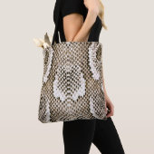 Tote Bag peau python, motif de serpent, motif de peau anima (De près)