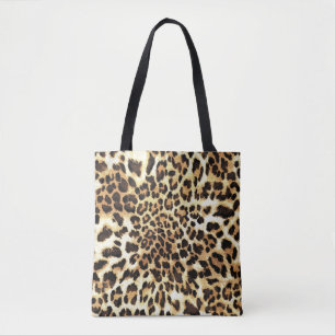 Tote Bag Peaux de léopard, design motif sans soudure.