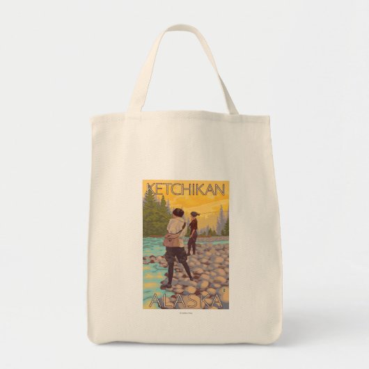 Tote Bag Pêche à la mouche - Ketchikan, Alaska (Devant)