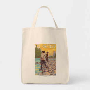 Tote Bag Pêche à la mouche - Parc national du Glacier, MT