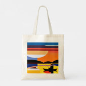 Tote Bag Pêche au coucher du soleil (Dos)