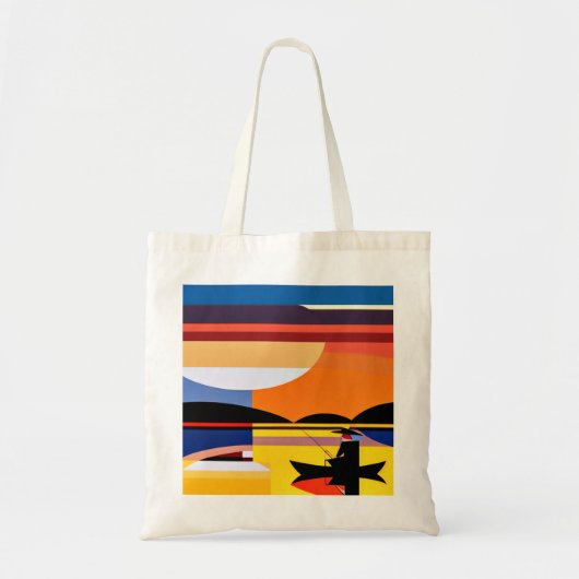 Tote Bag Pêche au coucher du soleil (Devant)