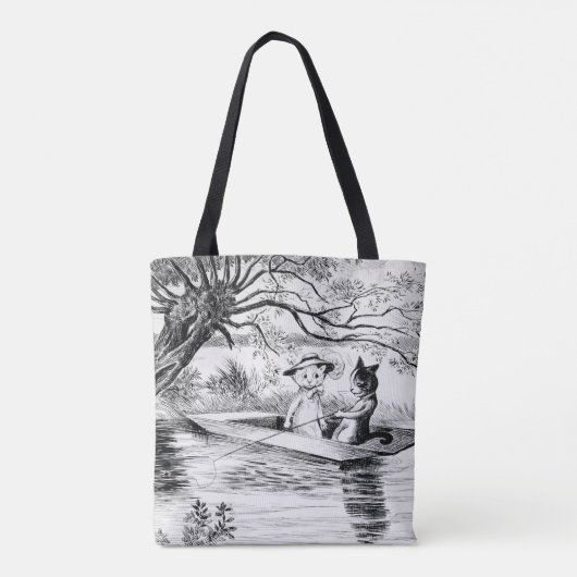 Tote Bag Pêche avec Lover, Louis Wain (Dos)