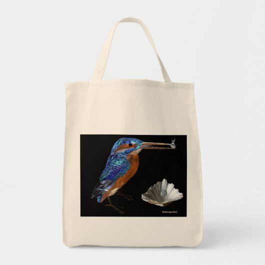 Tote Bag PÊCHE, Bleu électrique, Noir (Devant)