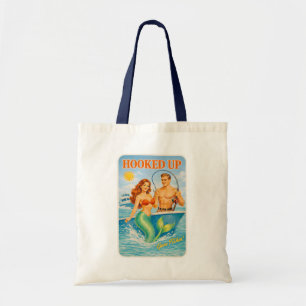 Tote Bag Pêche Branchée Pin-Up Sirène Drôle Rétro Plage
