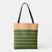 Tote Bag Pêche douce et vert forestier (Dos)