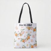 Tote Bag Pêche personnalisée, abricots et pharmacie RX Four (Devant)