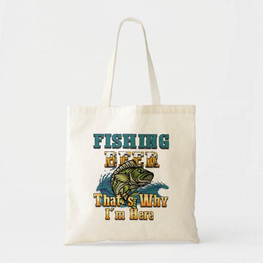 Tote Bag Pêche pour moi poisson (Devant)