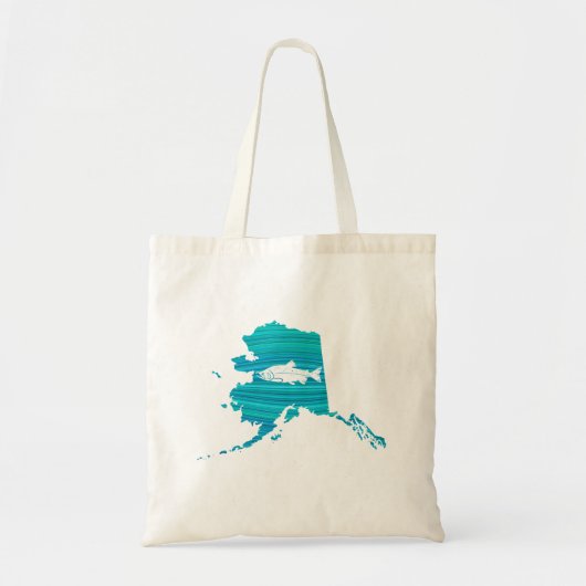 Tote Bag Pêche Saumon de la vague de l'Alaska (Devant)