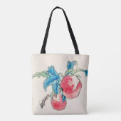 Tote Bag Pêches par Kōno Bairei (Dos)