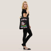 Tote Bag Pêcheur de Noël Pêche Funny Cool Père Noël (Sur le modèle)