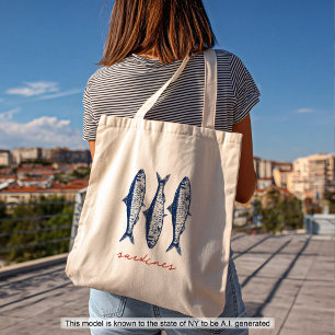 Tote Bag Pêcheur de sardines Esthétique Côtière