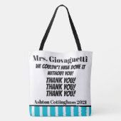 Tote Bag Peeking Cats Enseignant Fourre-tout - Voir Retour! (Dos)