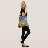 Tote Bag Pégasus à licorne arc-en-ciel (Sur le modèle)