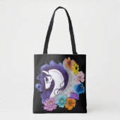 Tote Bag Pegasus Noir Floral (Devant)