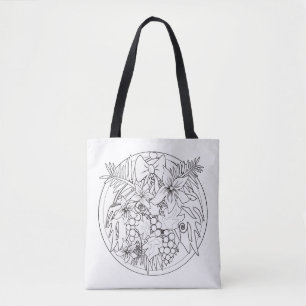 Tote Bag Peins-toi un motif tropical
