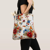 Tote Bag Peint Е légant & Délicat Fleurs d'été colorées (De près)