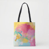 Tote Bag peint avec une brosse (Devant)