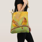 Tote Bag Peinture à cire de cèdre - jolie art original chie (De près)