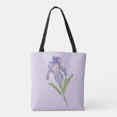Tote Bag Peinture à fleur d'Iris (Dos)