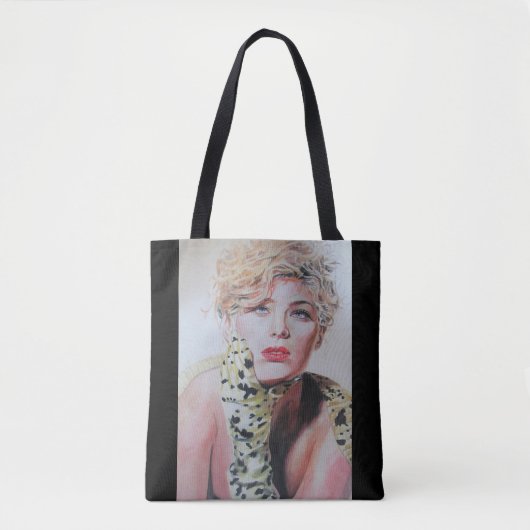 Tote Bag Peinture à l'aquarelle de femme rétro glamour (Devant)