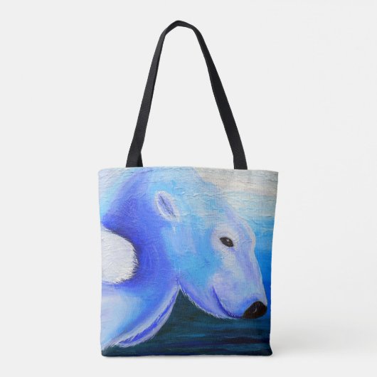 Tote Bag Peinture à l'ours polaire (Dos)