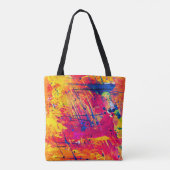 Tote Bag Peinture Abstraite brillante colorée (Dos)