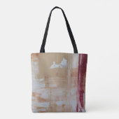 Tote Bag Peinture abstraite Brown et blanche (Dos)