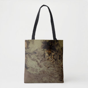 Tote Bag Peinture abstraite Brown et noire