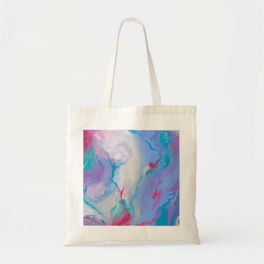 Tote Bag Peinture Abstraite couleur violet rose (Devant)