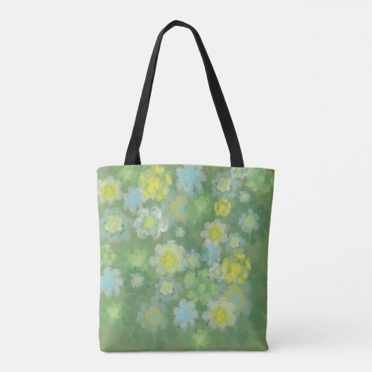 Tote Bag Peinture Abstraite d'aquarelle salée florale (Dos)