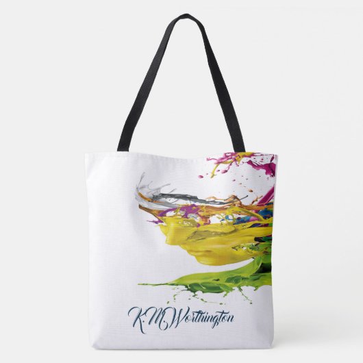 Tote Bag Peinture Abstraite Fourre-tout 2 Voir retour (Dos)