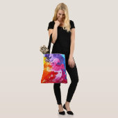 Tote Bag Peinture Abstraite moderne colorée Tout-sur-impres (Sur le modèle)