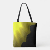 Tote Bag Peinture abstraite noire et jaune (Dos)