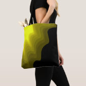 Tote Bag Peinture abstraite noire et jaune (De près)