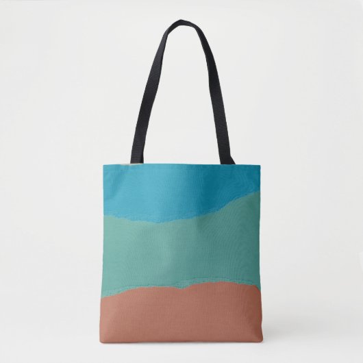 Tote Bag Peinture abstraite orange et noire (Devant)