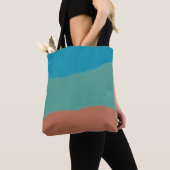Tote Bag Peinture abstraite orange et noire (De près)