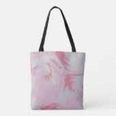 Tote Bag Peinture abstraite rose et blanche (Dos)