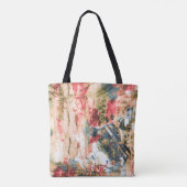 Tote Bag Peinture abstraite rouge blanche et jaune (Dos)