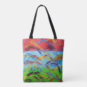 Tote Bag Peinture Abstraite Spatter Original Colorful Moder (Dos)