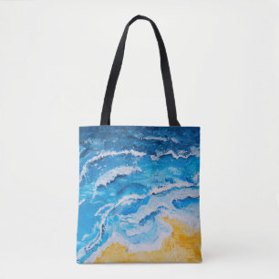 Tote Bag Peinture acrylique sur la mer et la plage sur le s