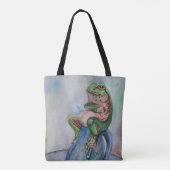 Tote Bag Peinture aquarelle de grenouille Fourre-tout (Dos)