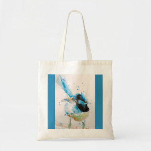 Tote Bag Peinture aquarelle Troglodyte bleu Oiseaux austral