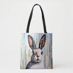 Tote Bag Peinture Art Décor Lapin Animal Peinture