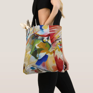 Tote Bag Peinture avec centre vert par Wassily Kandinsky