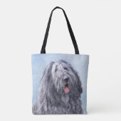 Tote Bag Peinture Bergamasco Sheepdog - Chien original mign (Dos)